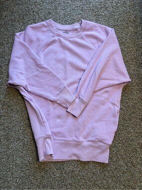 Aerie Lilac Crewneck Sweatshirt, Longer Length with pockets